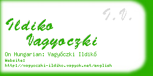 ildiko vagyoczki business card