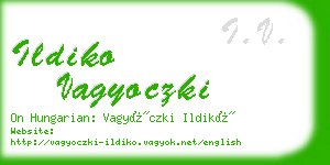 ildiko vagyoczki business card